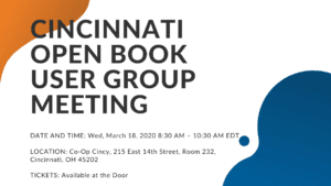 Cincinnati Open Book Users Group Meeting March