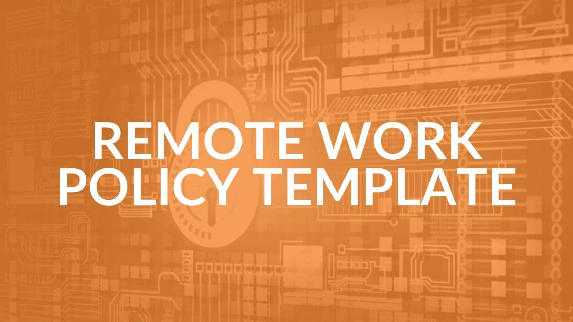 Remote work policy template Intrust IT