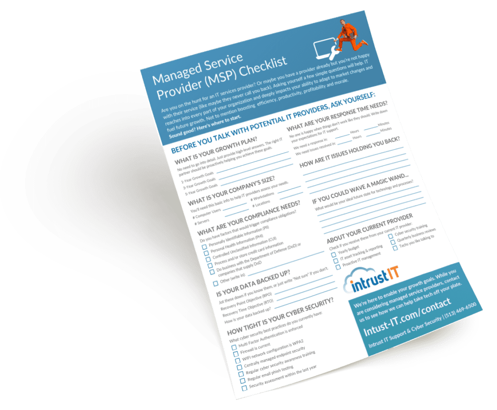 Intrust Managed IT Checklist Promo