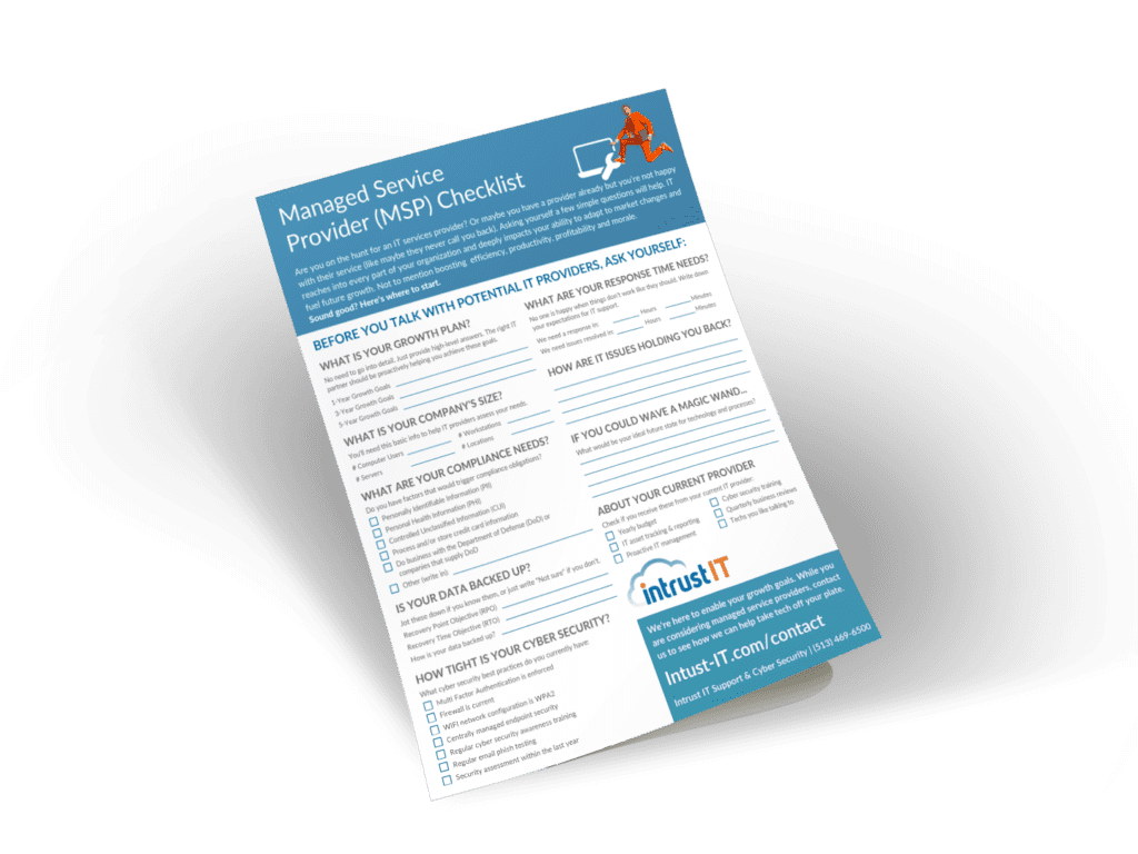 Intrust Managed IT Checklist Promo wide